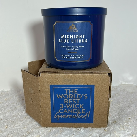 White Barn Midnight Blue Citrus Candle - Deep Blue - Picture 3 of 3